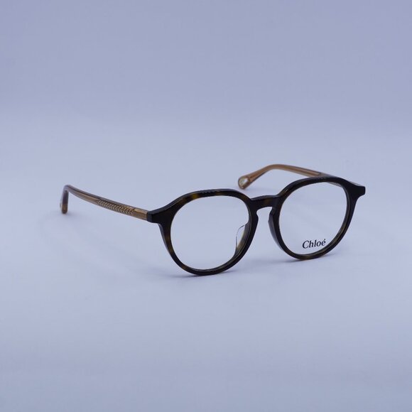 Chloe CH0012OA 004 Eyeglasses Havana/Brown 50mm Round Frame - Picture 1 of 11
